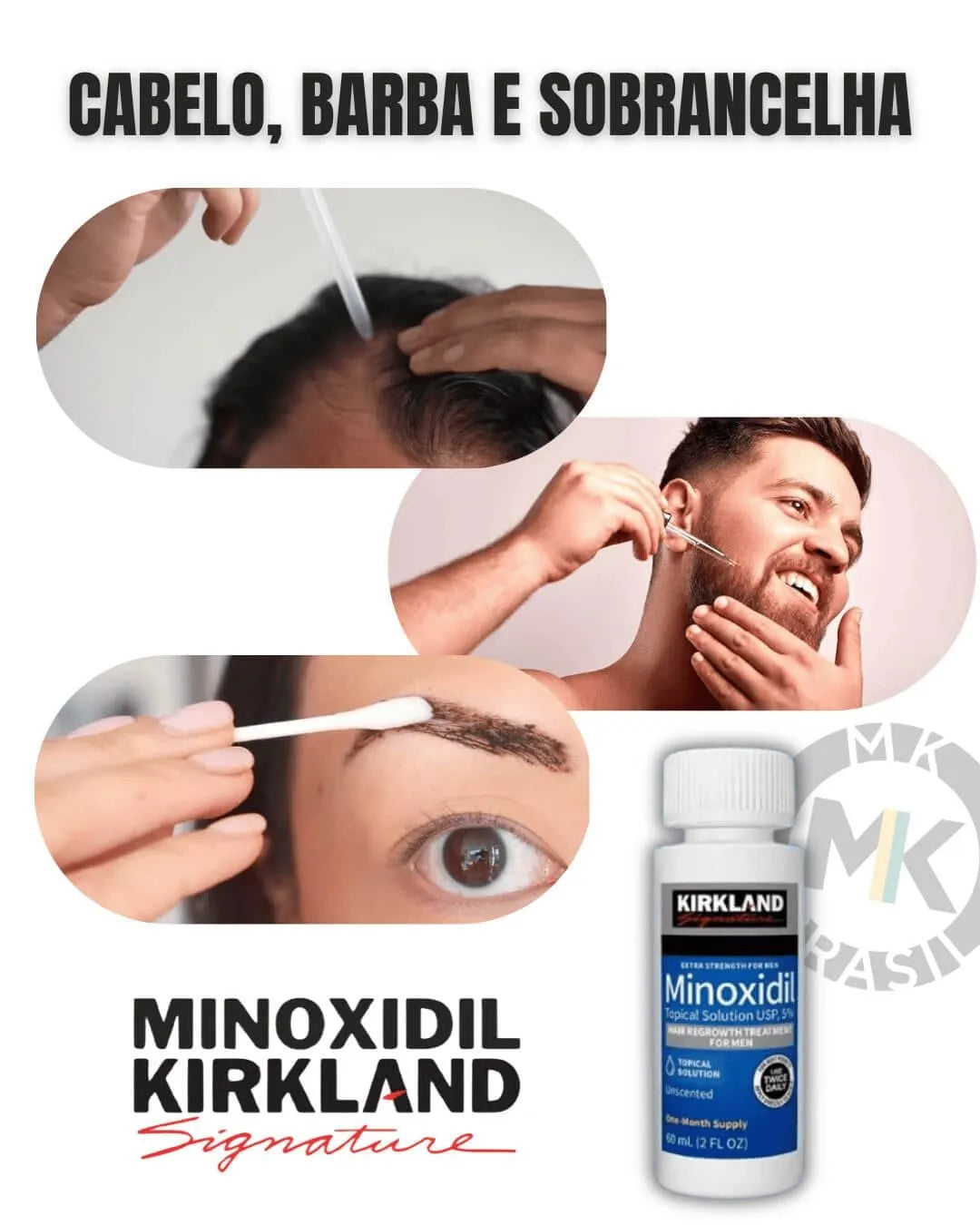 Minoxidil Kirkland | Tratamento 2 Meses