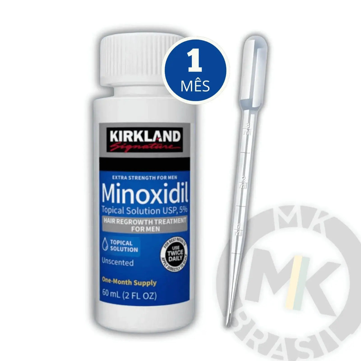 Minoxidil Kirkland | Tratamento 1 Mês